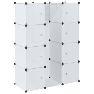 Armadio Modulare con 9 Scomparti 109x36,5x143 cm Bianco 240498