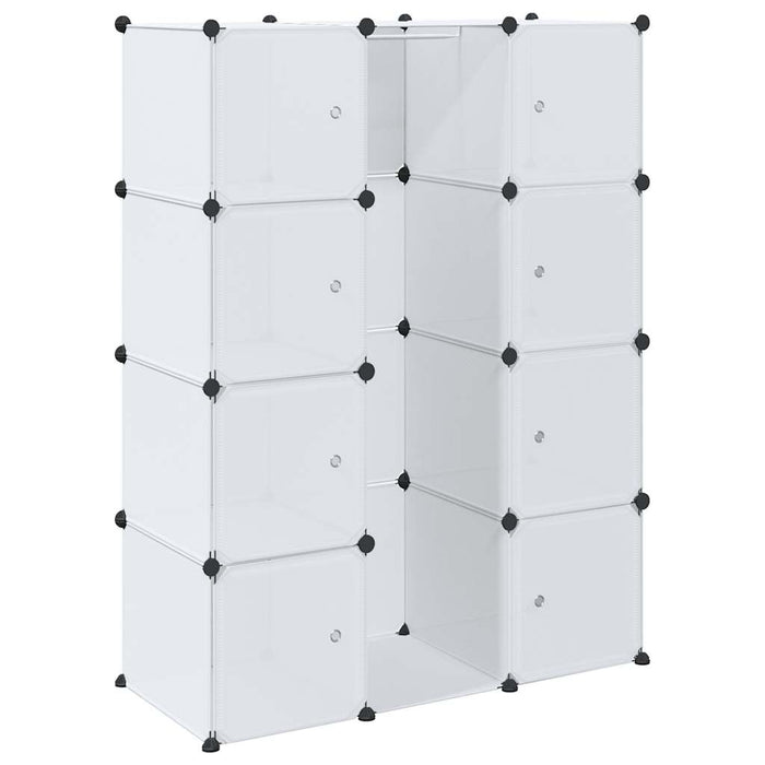 Armadio Modulare con 9 Scomparti 109x36,5x143 cm Bianco