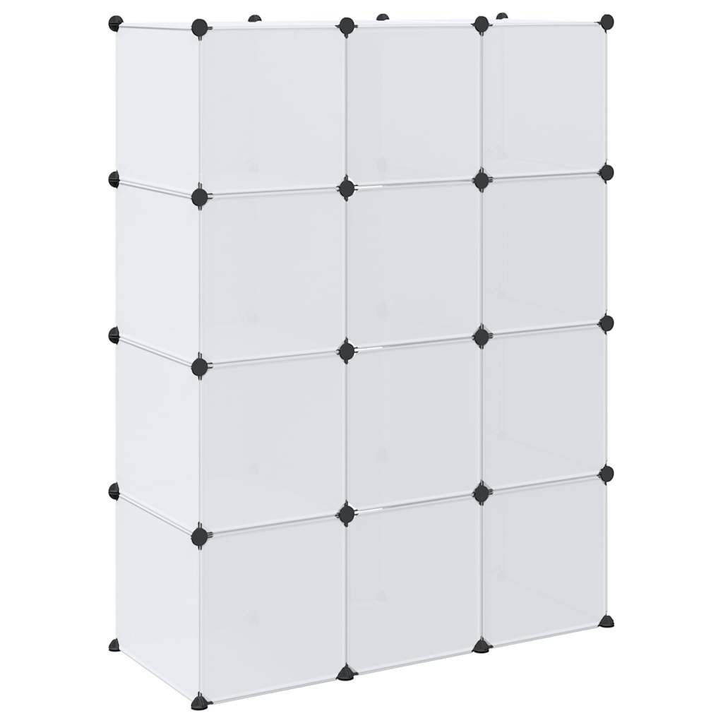 Armadio Modulare con 9 Scomparti 109x36,5x143 cm Bianco 240498
