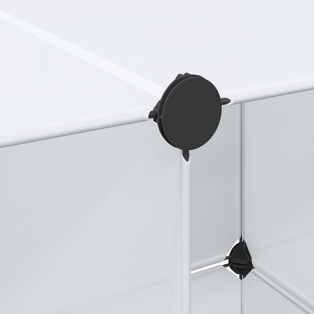 Armadio Modulare con 9 Scomparti 109x36,5x143 cm Bianco 240498