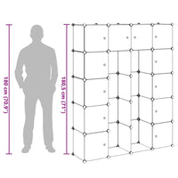 Armadietto Modulare 14 Scomparti Bianco 37 x 146 x 180,5 cm 240500