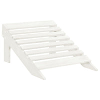Sedia da Giardino con Poggiagambe in Legno Bianco 40859