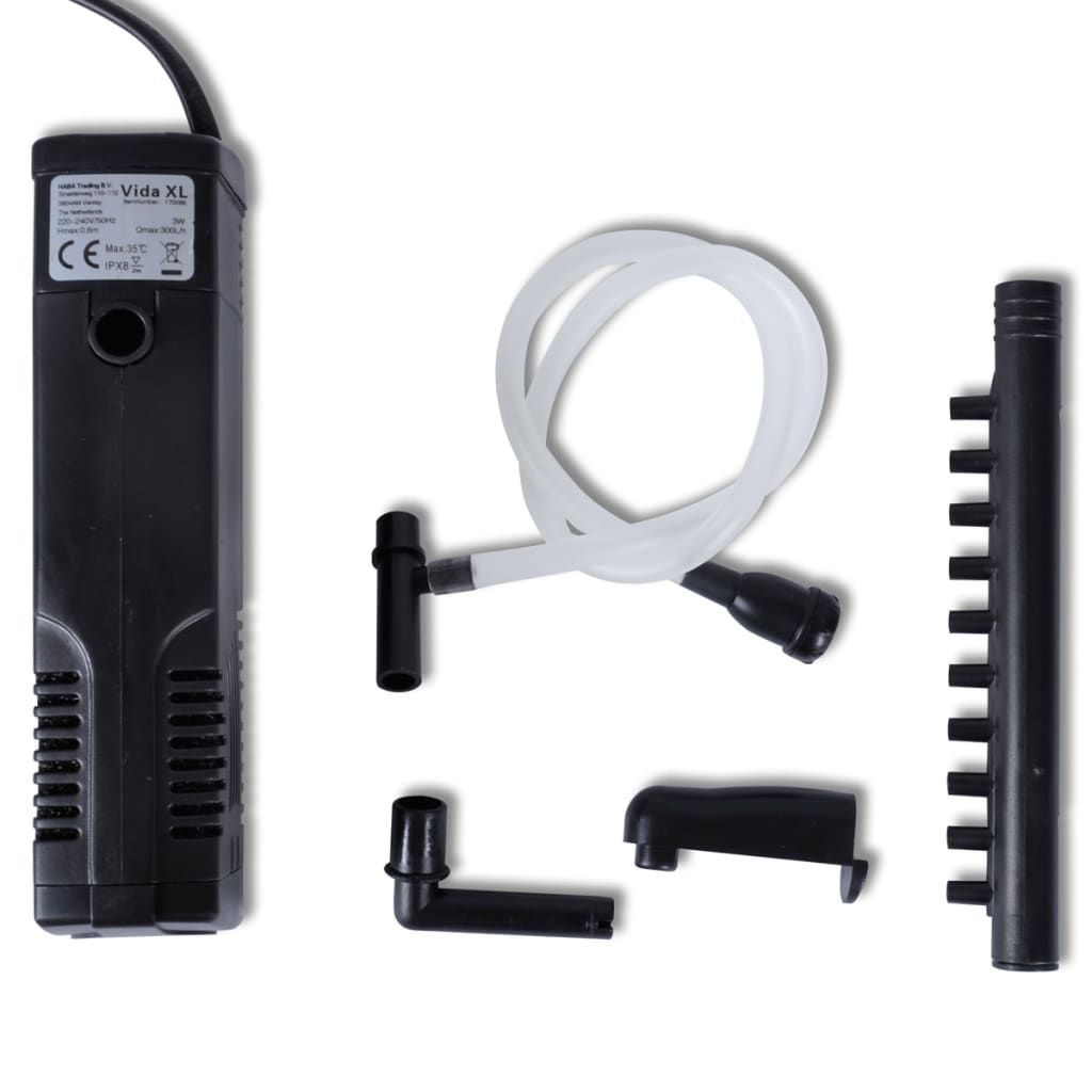 Filtro Pompa per acquario a carbone attivo 300L/h 170086