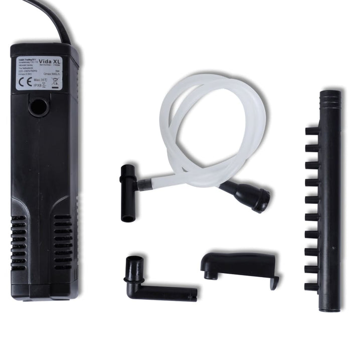 Filtro Pompa per acquario a carbone attivo 300L/h 170086