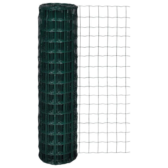 Recinzione Europea in Acciaio 25 x 1,5 m Verde cod mxl 10012