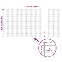 Recinzione Europea in Acciaio 25 x 1,2 m Verde 140592