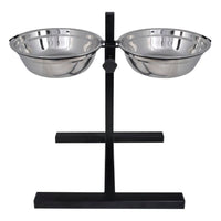 Supporto per Ciotole Doppio Regolabile 2 Ciotole 4,1L Acciaio 170093