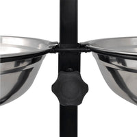 Supporto per Ciotole Doppio Regolabile 2 Ciotole 4,1L Acciaio 170093