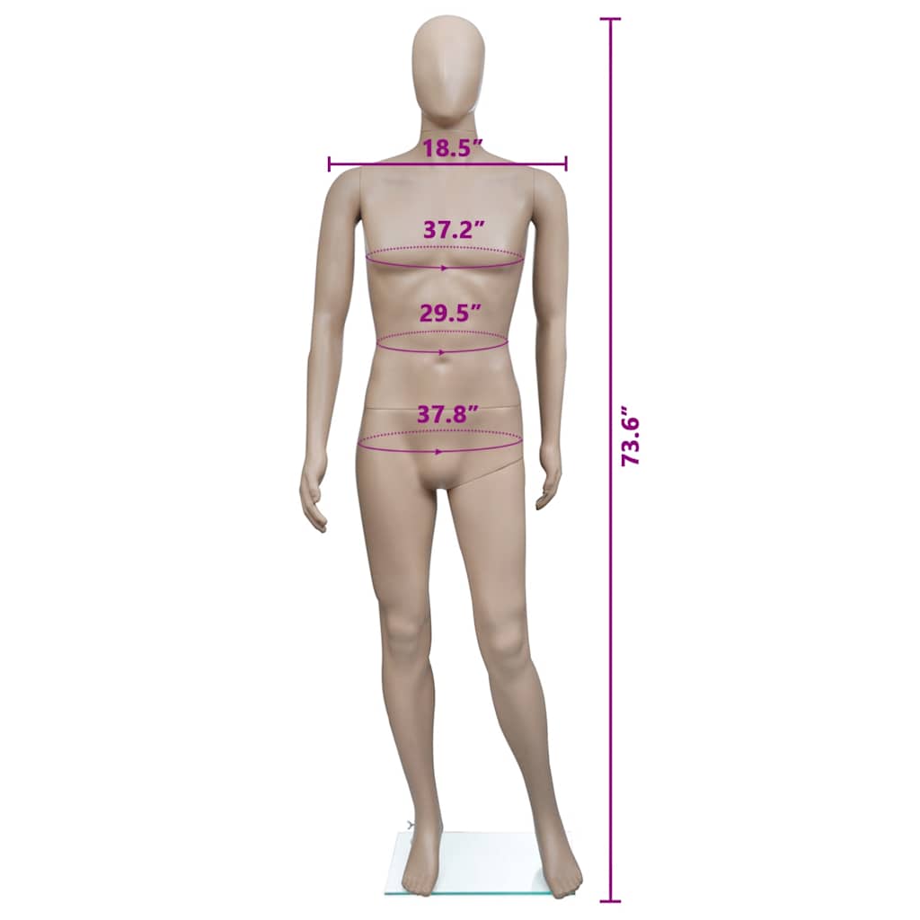 Manichino Uomo con Testa Arrotondata 30027