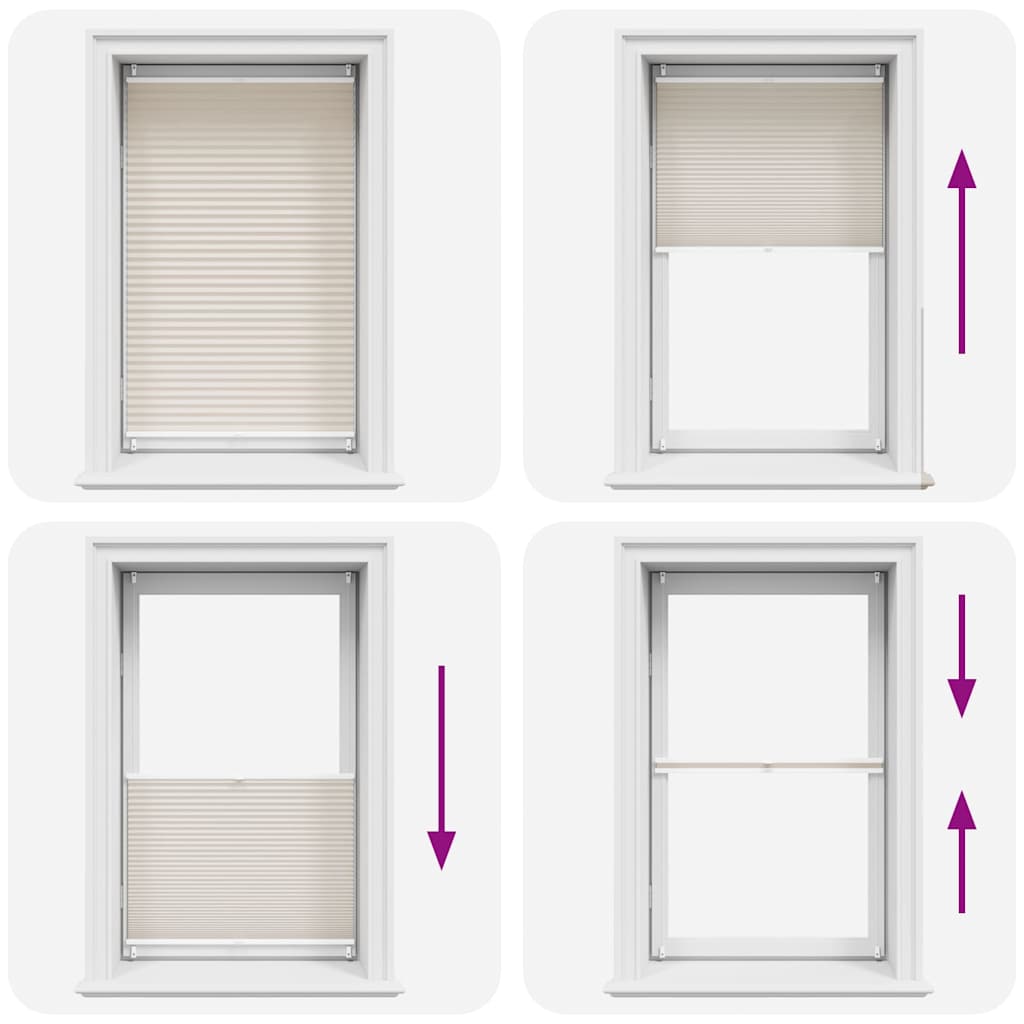 Tenda plissè 90 x 150 cm Crema 240639