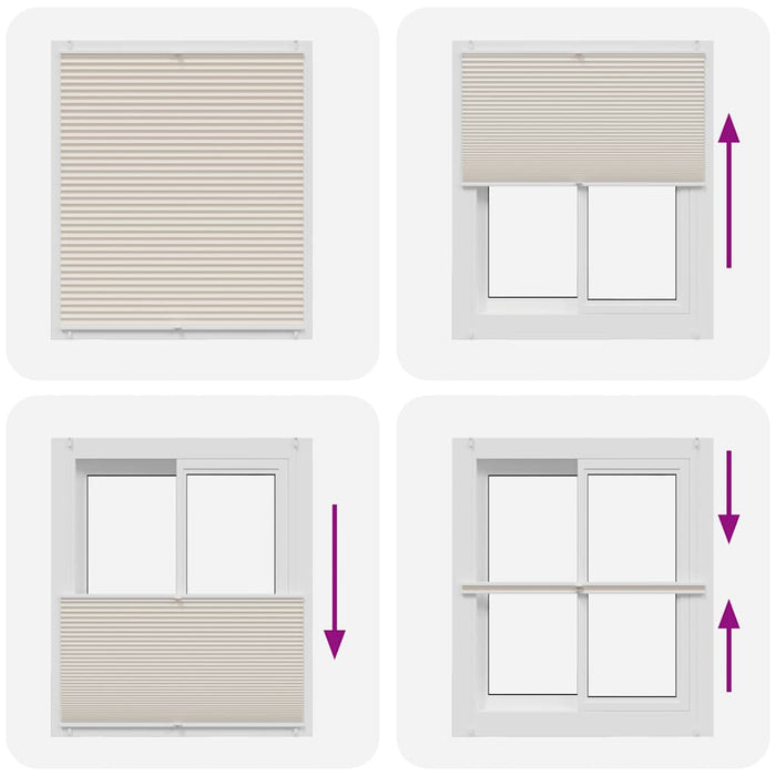 Tenda plissè 110x150cm Crema cod mxl 41441