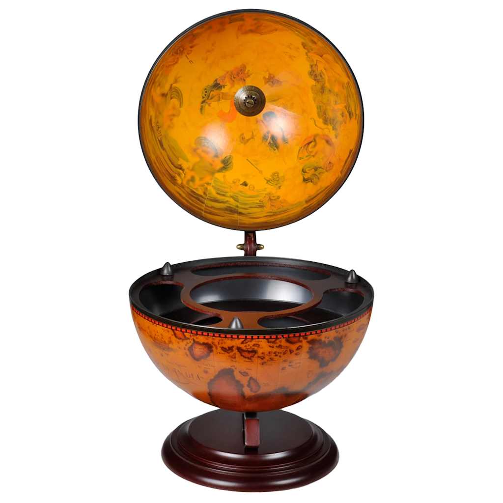 Minibar da Tavola a Globo Supporto per Vini in Legno Eucalipto 240698