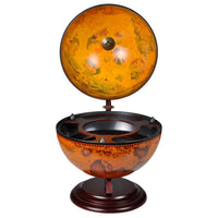 Minibar da Tavola a Globo Supporto per Vini in Legno Eucalipto 240698