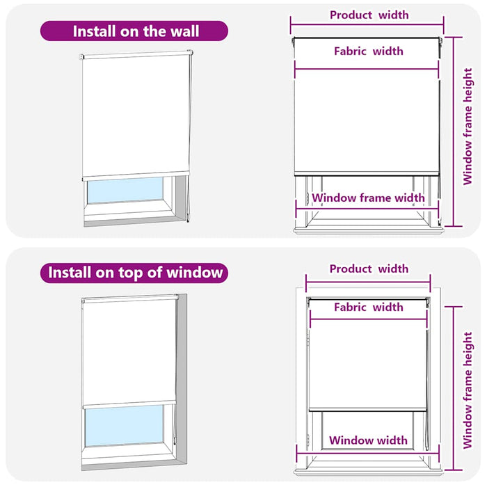 Tenda a rullo oscurante 60 x 120 cm Blu 240745
