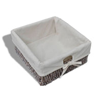 Cassapanca Marrone 62x33x42 cm in Legno di Paulownia 240791