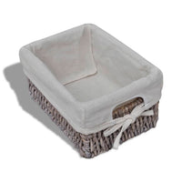 vidaXL Struttura in Legno con 4 Cestini Intrecciati Marrone