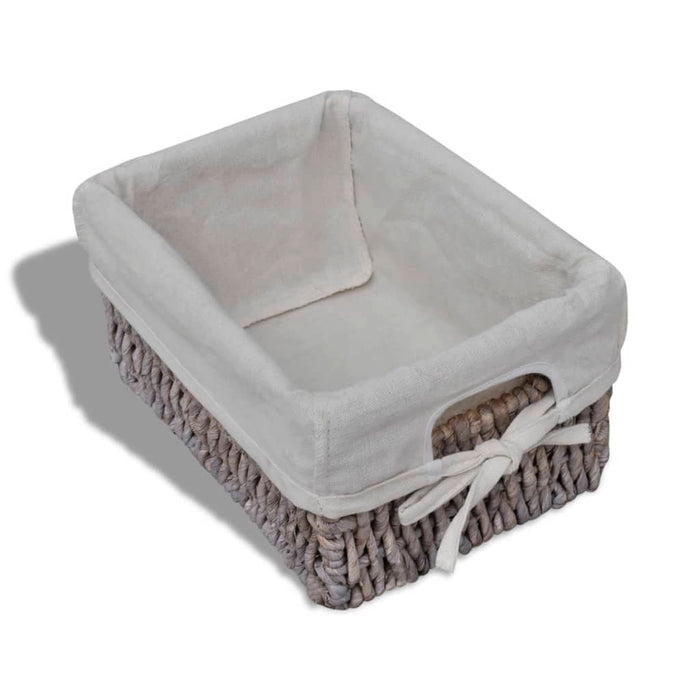 vidaXL Struttura in Legno con 4 Cestini Intrecciati Marrone