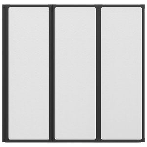 Doccia da bagno a parete 117 x 120 cm 3 Pannelli pieghevoli cod mxl 53964