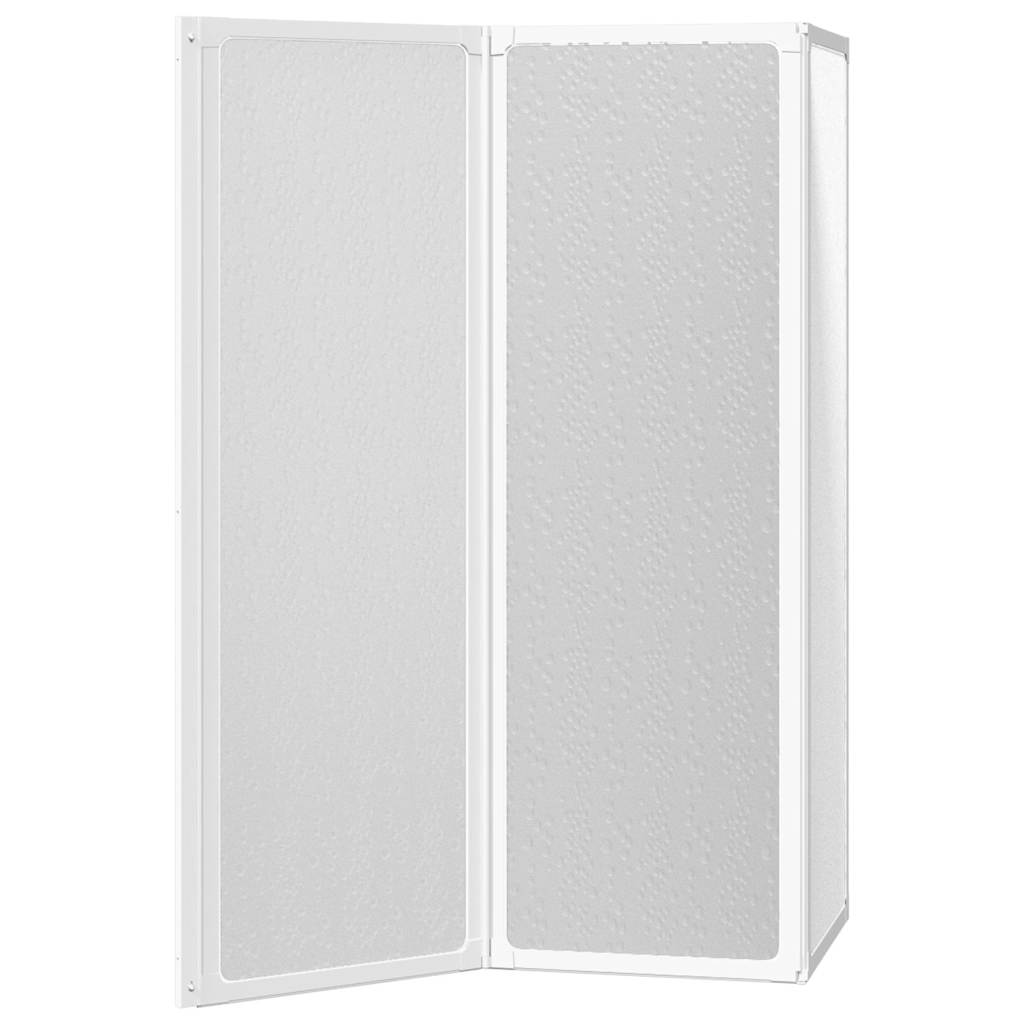 Parete per Doccia e Vasca Bagno 117x120cm 3 Pannelli Pieghevole 140784