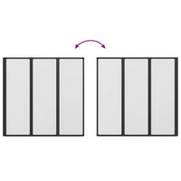 Parete per Doccia e Vasca Bagno 117x120cm 3 Pannelli Pieghevole 140784