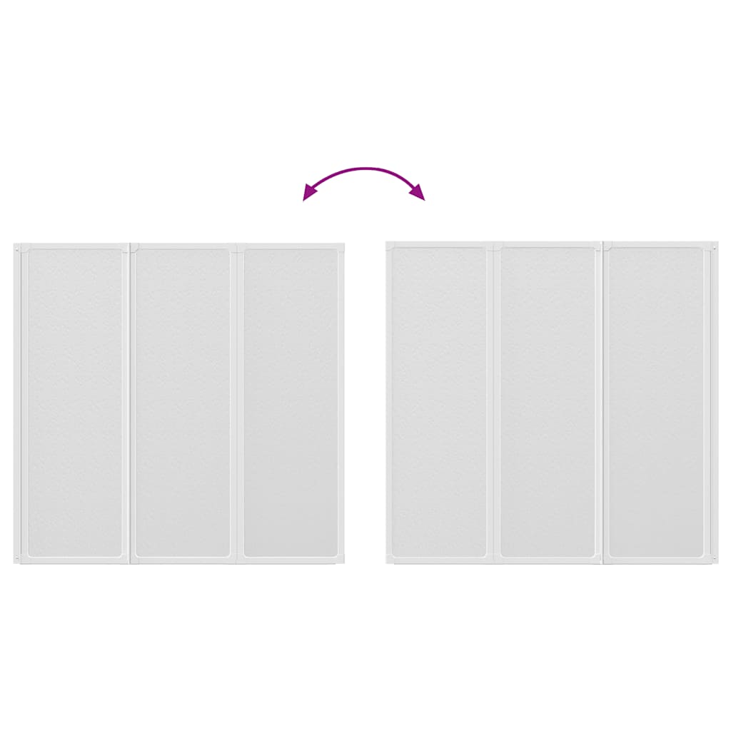 Doccia da bagno a parete 141 x 132 cm 3 Pannelli pieghevoli 140785