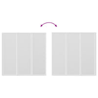 Doccia da bagno a parete 141 x 132 cm 3 Pannelli pieghevoli 140785