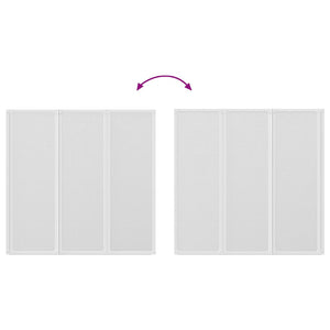 Doccia da bagno a parete 141 x 132 cm 3 Pannelli pieghevoli 140785