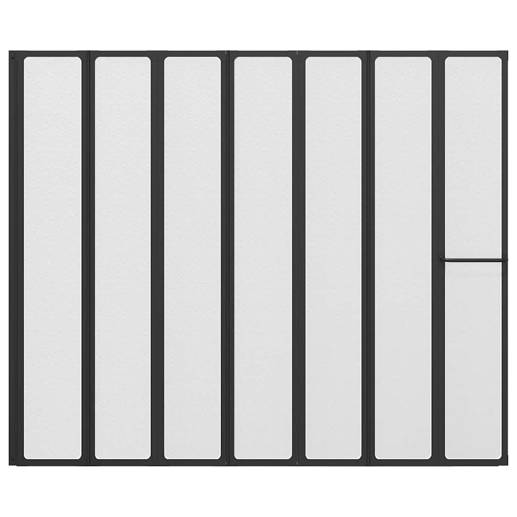 7 Pannelli pieghevoli con porta-asciugamano 140 x 168 cm doccia bagno 140786