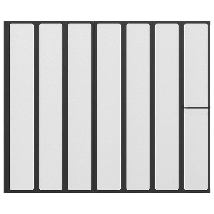 7 Pannelli pieghevoli con porta-asciugamano 140 x 168 cm doccia bagno 140786