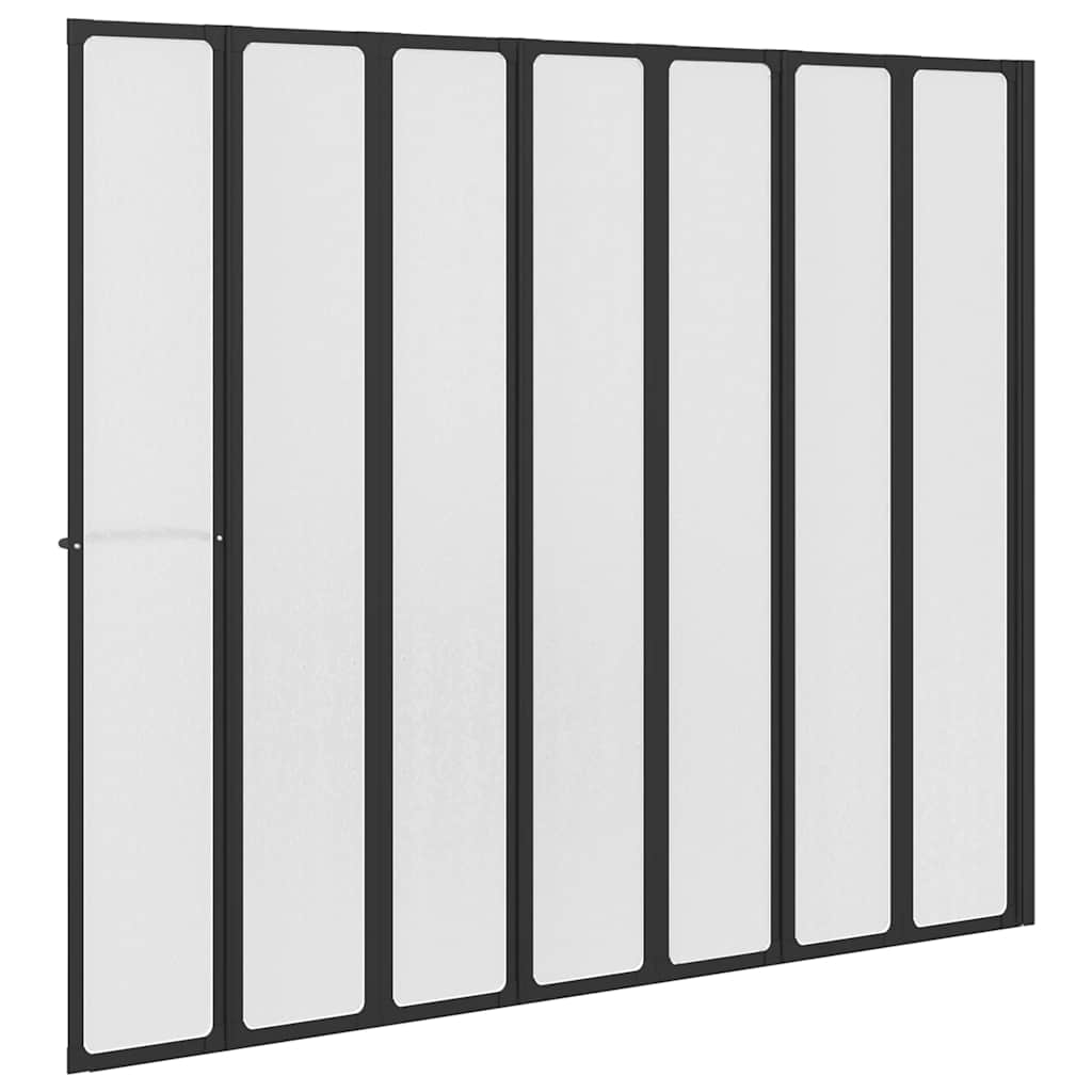 7 Pannelli pieghevoli con porta-asciugamano 140 x 168 cm doccia bagno 140786