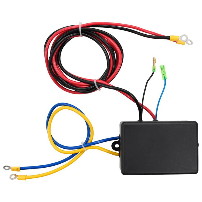 Verricello Elettrico 12 V 1360 kg con Piastra e Rullo Passacavo 210230