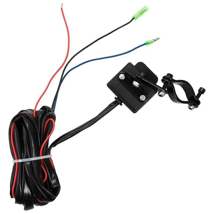 Verricello Elettrico 12 V 1360 kg con Piastra e Rullo Passacavo 210230