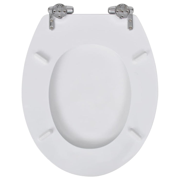 Sedile WC coperchio WC con coperchio in MDF chiusura rallentata bianco 02_0002875