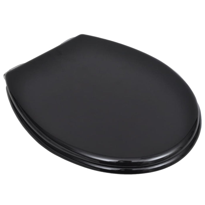 Sedile WC Coperchio WC con coperchio Soft-Close in MDF Nero 02_0002876