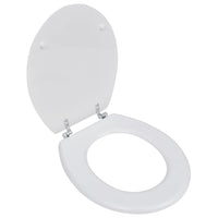 Sedile WC in MDF con Coperchio Design Semplice Bianco cod mxl 76647