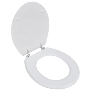 Sedile WC in MDF con Coperchio Design Semplice Bianco cod mxl 76647