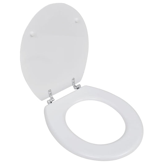 Sedile WC in MDF con Coperchio Design Semplice Bianco cod mxl 76647