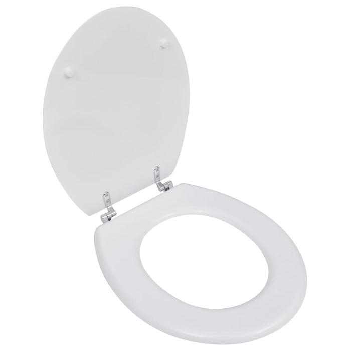 Sedile WC in MDF con Coperchio Design Semplice Bianco cod mxl 76647