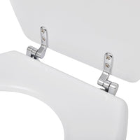 Sedile WC in MDF con Coperchio Design Semplice Bianco cod mxl 76647
