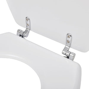 Sedile WC in MDF con Coperchio Design Semplice Bianco cod mxl 76647