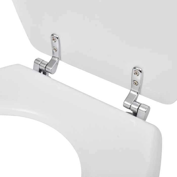 Sedile WC in MDF con Coperchio Design Semplice Bianco cod mxl 76647