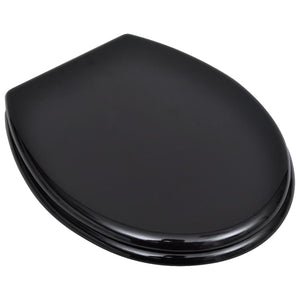 Coprisedile WC con coperchio WC sedile WC bicchieri tazza WC standard MDF nero 02_0002879