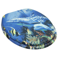 Sedile WC in MDF con Coperchio Design Delfini 140806