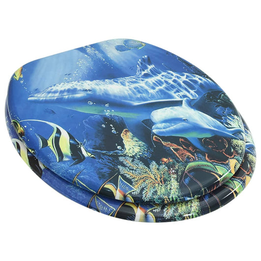 Sedile WC in MDF con Coperchio Design Delfini 140806