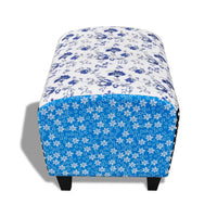 Sgabello Patchwork Blu e Bianco cod mxl 63253