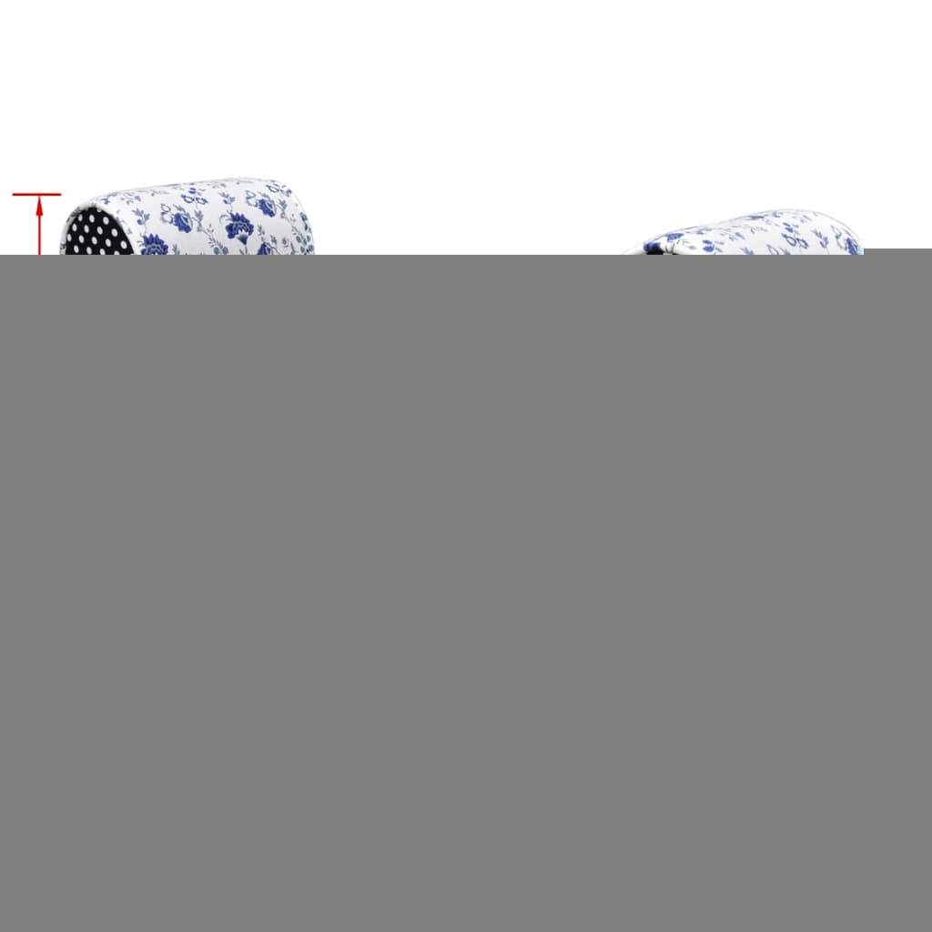 Panca di design con patchwork blu e bianco 02_0010995