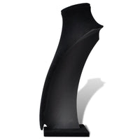 Busti Neri Portagioielli Collane 2 pz in Flanella 23x11,5x30 cm 240906