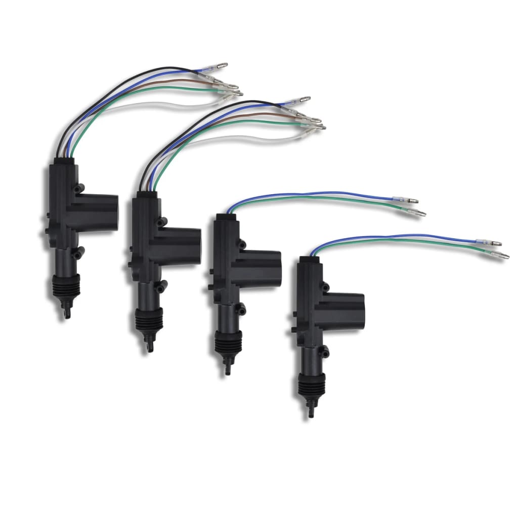 Set Auto Chiusura Centralizzata con 2 Telecomandi 4 Motori 12 V 150044