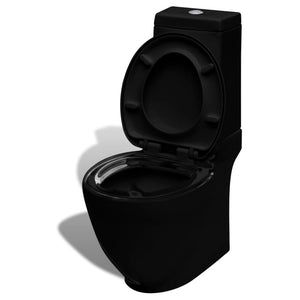 Set di Bidet e Toilette da Pavimento in Ceramica Nera 270060
