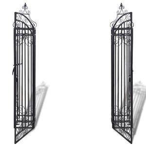 Cancello Ornamentale da Giardino Ferro Battuto 122x20,5x134 cm  cod mxl 130937